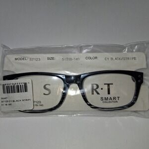 smart eyeglasses black strips 51-18-140 FRAMES ONLY